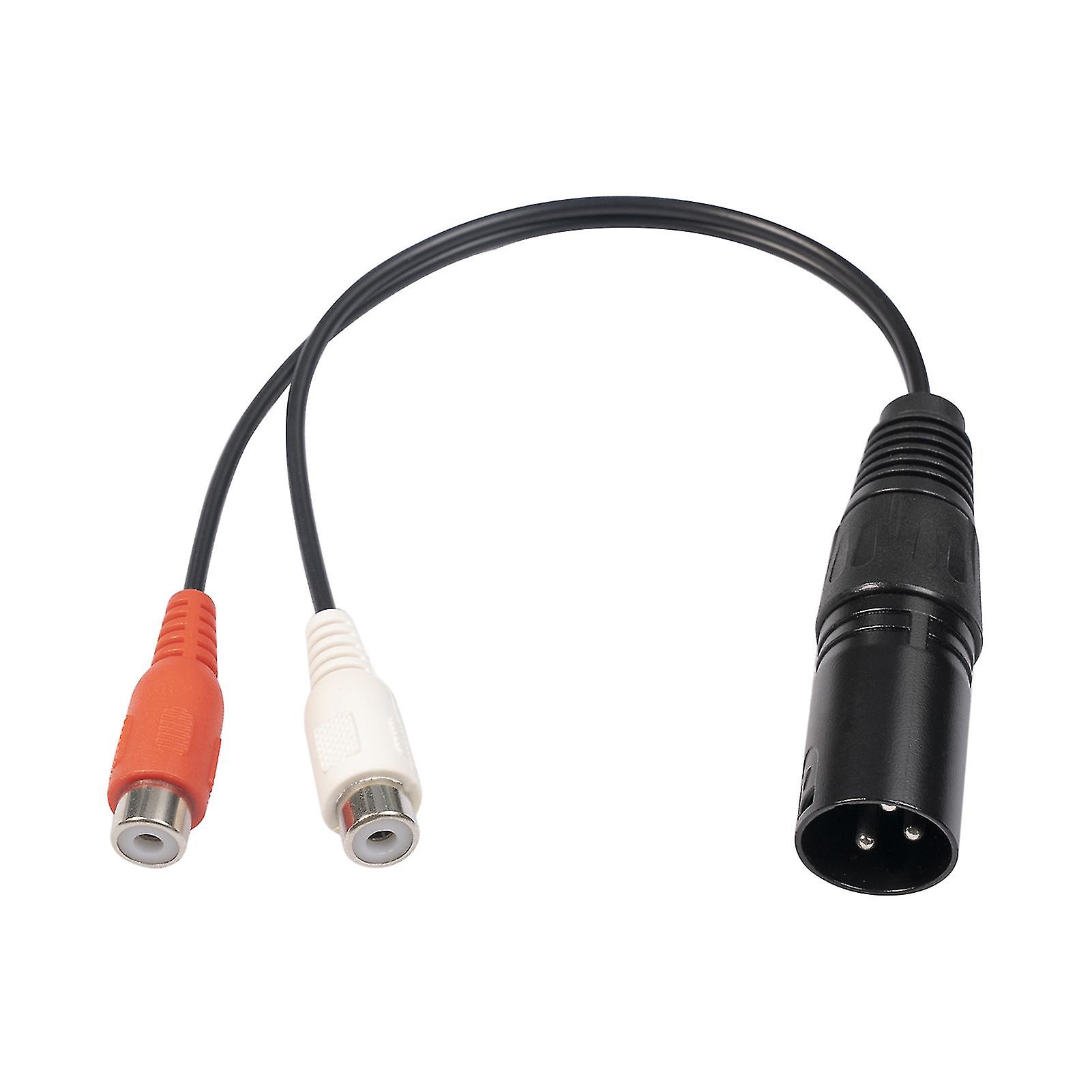 כבל מתאם שמע חבר והפעל שידור יציב רחב ישים נגד לחץ מתיחה עמיד 3pin xlr ל 2 rca מיקרופון להתאים אודיו
