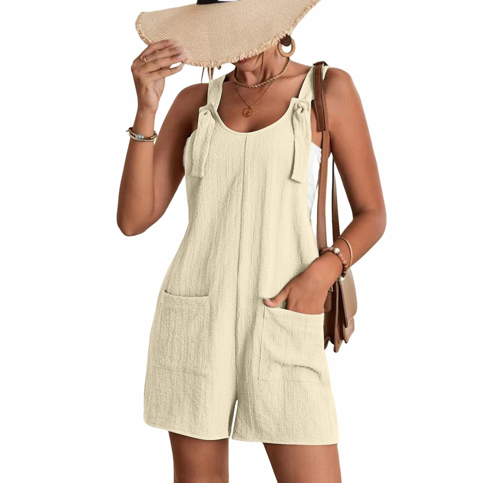 Women's Jumpsuits Rompers Comfortable Casual Suspender Shorts Suitable For Going Beach Side Wear