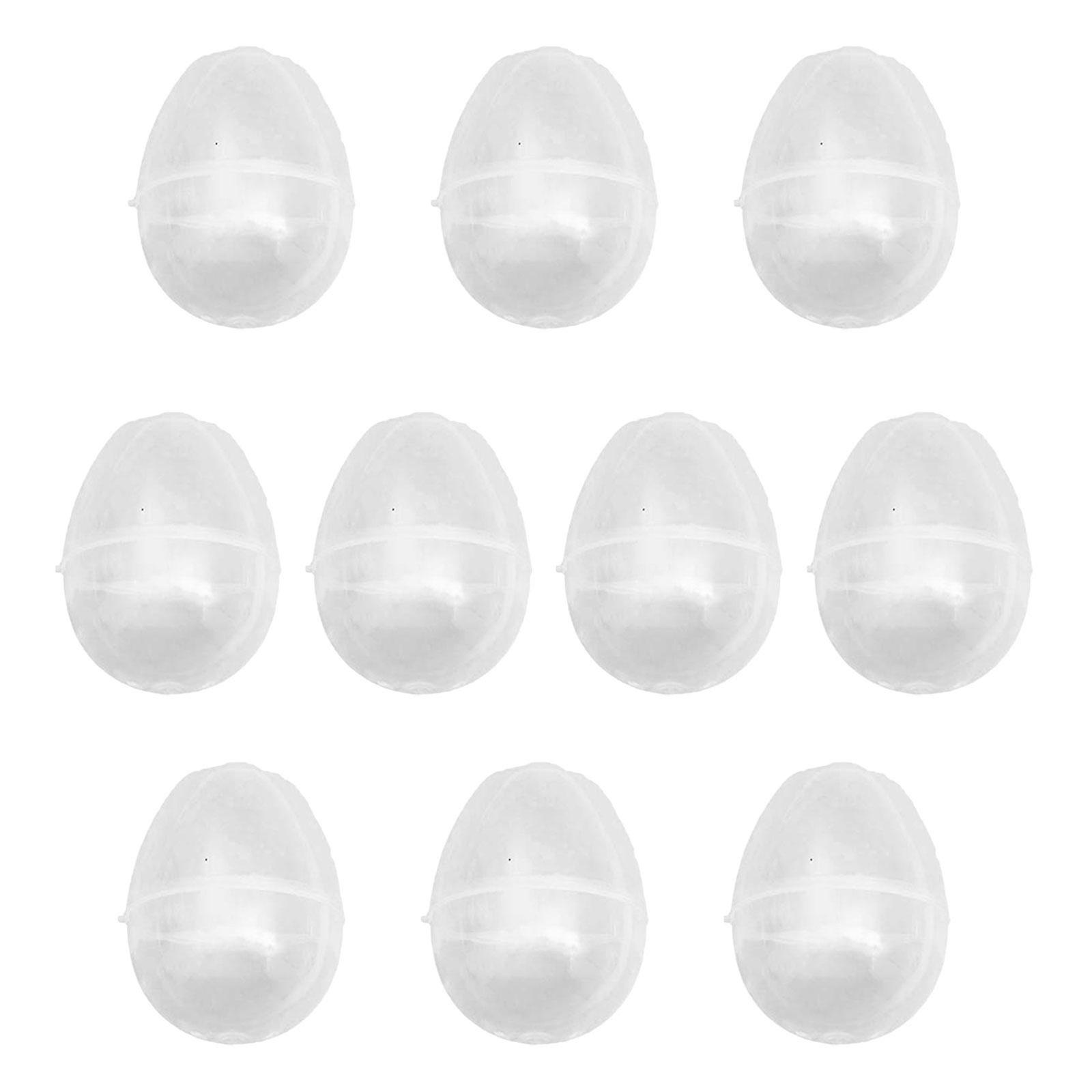 10Pcs Fillable Easter Eggs Clear Empty for Easter Basket Party Favors Boys