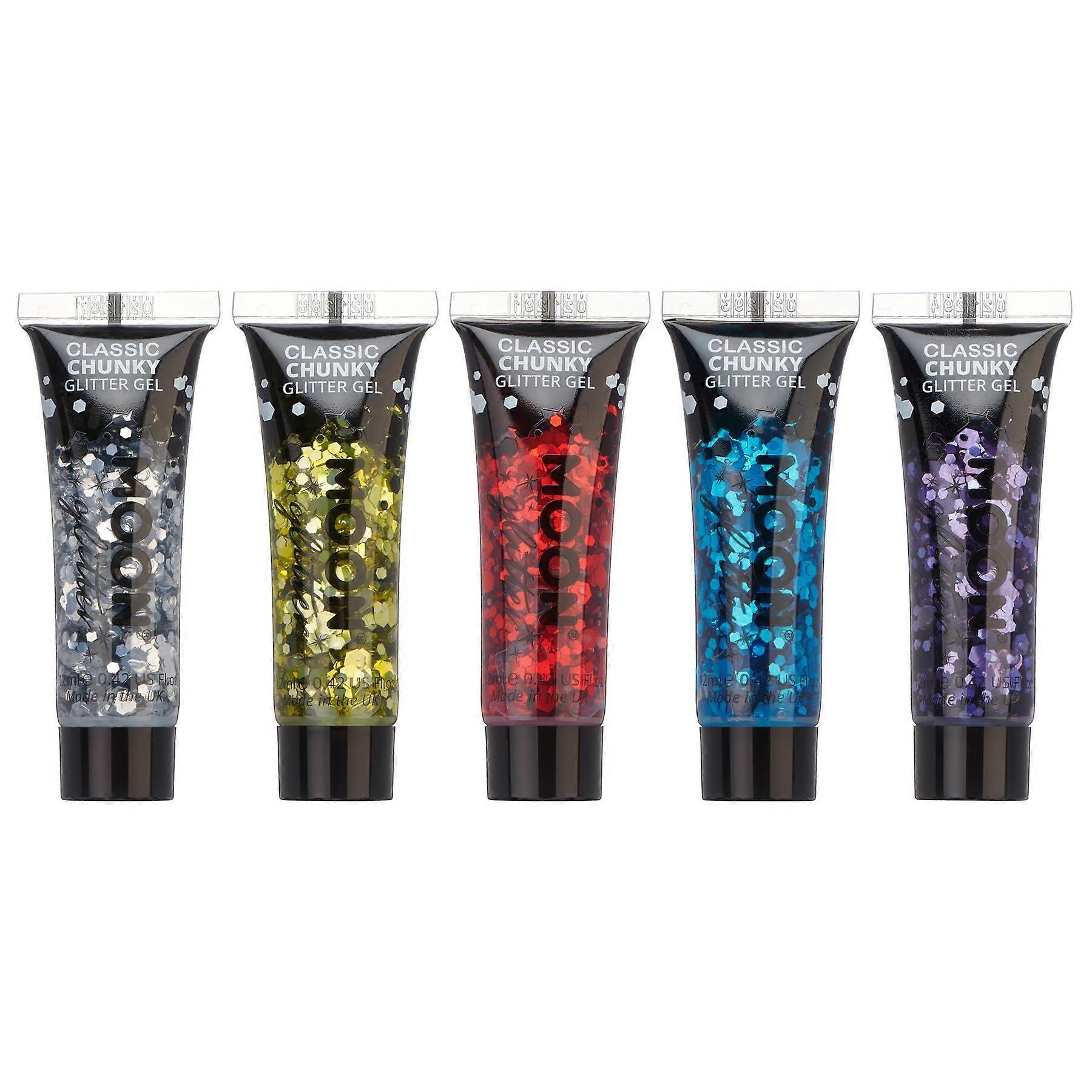Moon Glitter - Classic Chunky Glitter Gel - Ensemble de 5
