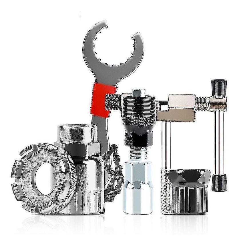 Tool Set Kit Repair Chain Cutter Flywheel Remover Crank, Bicycle Dismantling Disc Tool Lama Chain Cu