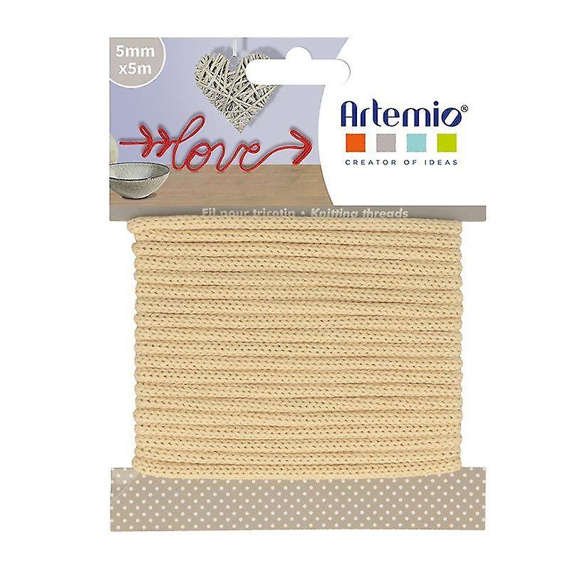 Knitting yarn 5 mm x 5 m - Vanilla