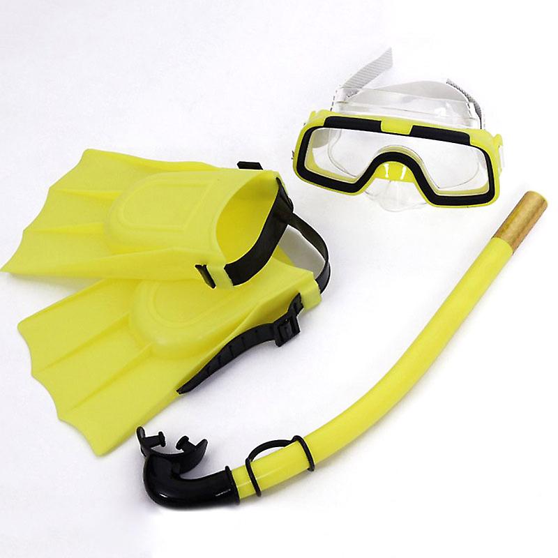 Children Diving Mask Set Anti-Fog Swimming Goggle Masks Snorkel Fins Kit for Kids Boys Girls