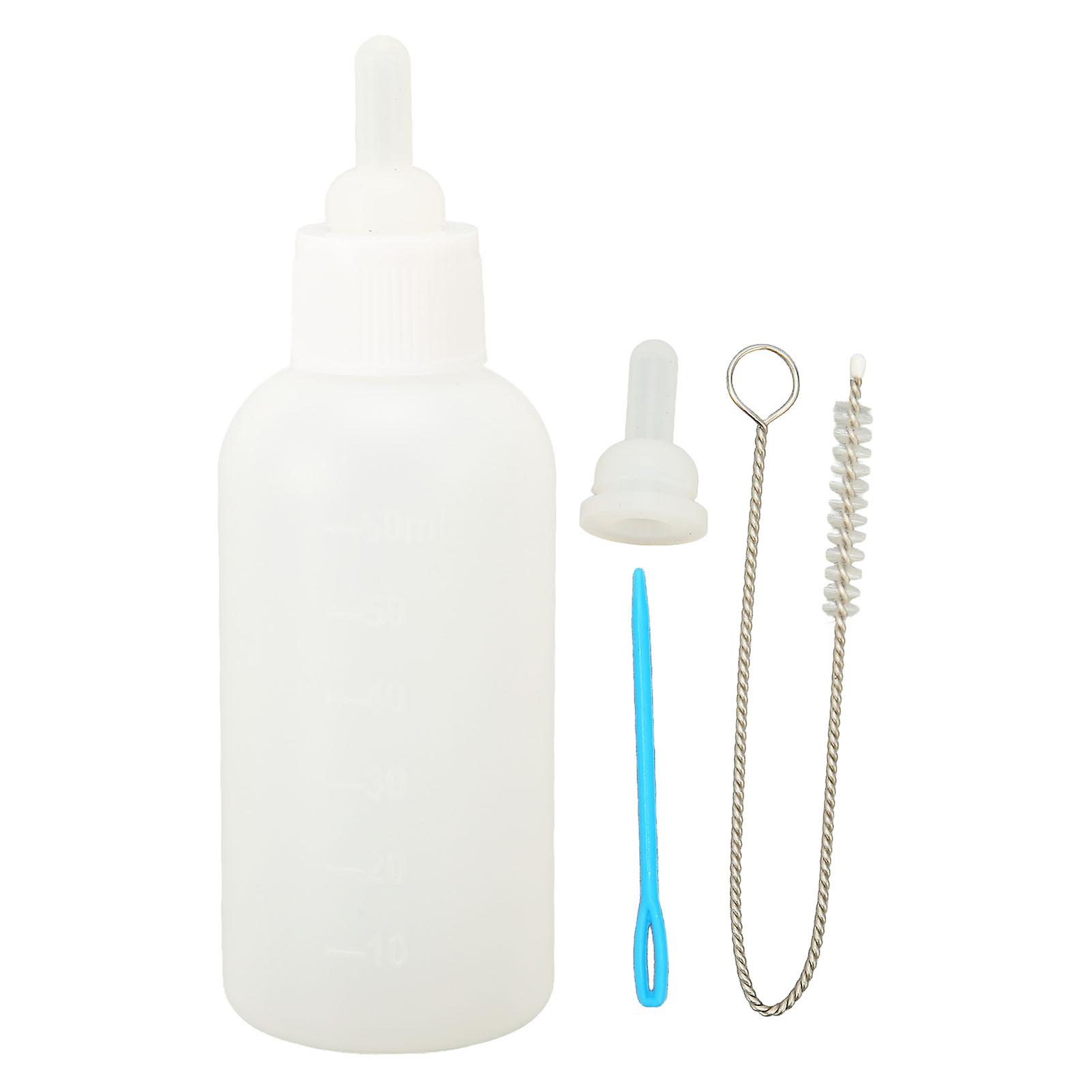 Pet Bottle Kit Multipurpose Washable Reusable Soft Pet Nursing Bottle Kit for Pet Feeding Tool 60ml