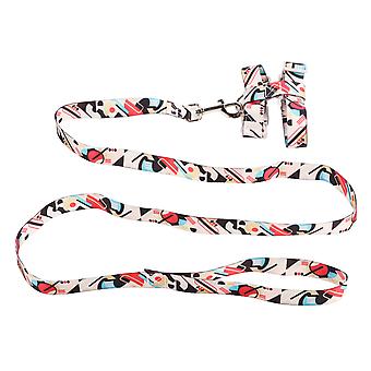 Cat Harness Leash Set Nylon Adjustable Escape Proof Dog Chest Harness Traction Rope for Outdoor Walking S