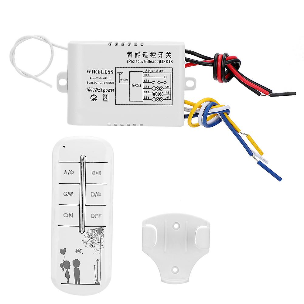 3-Way Wireless Remote Control Light Switch  220V Wall Mounted Smart Lamp ON/OFF