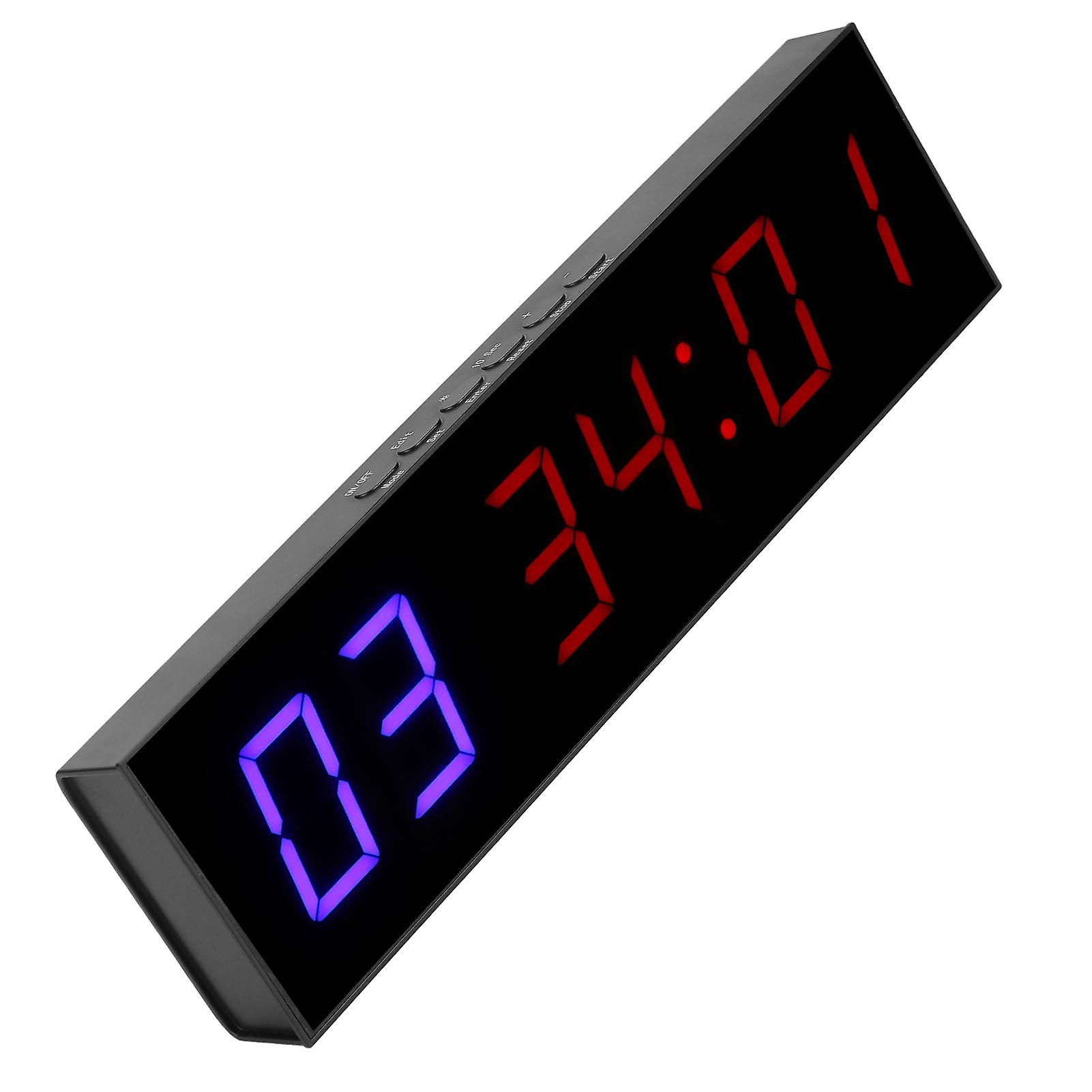 Gym Timer Interval 6 Bit LED Workout Countdown Up Stopwatch with Remote 1.8in