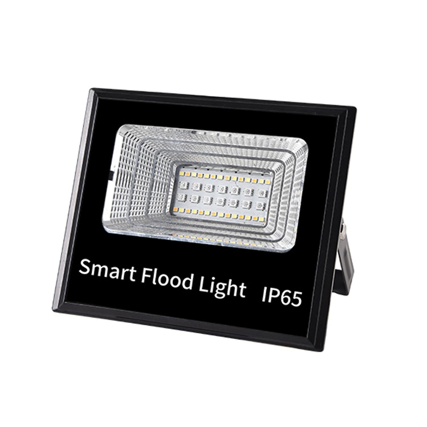 Smart WiFi Flood Light 30W 2000LM Dimmable RGB Color Changing 2700K-6500K Stage Lights Work with Ale
