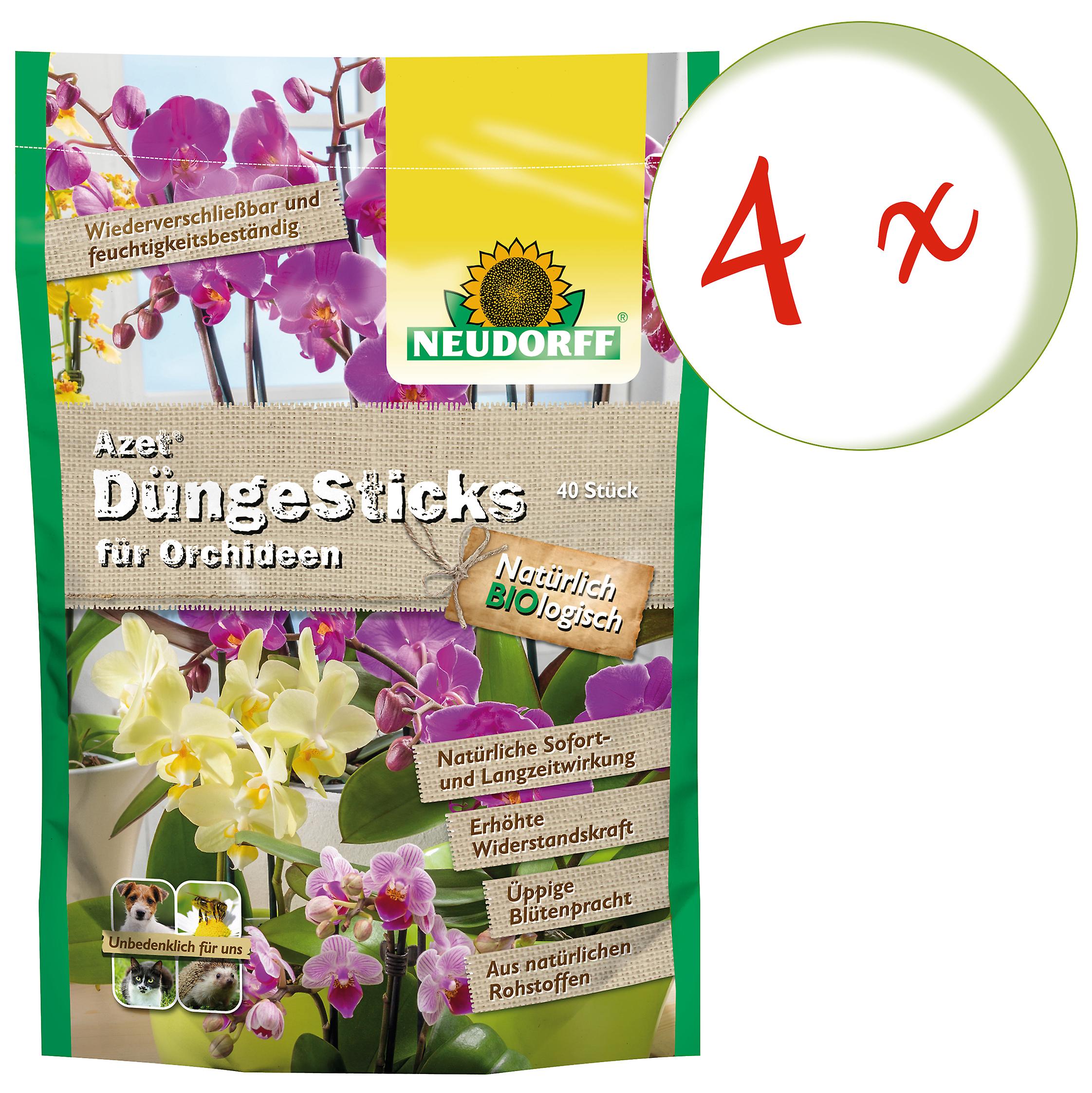 4 x NEUDORFF Azet® Fertilizer Sticks for Orchids, 40 Sticks