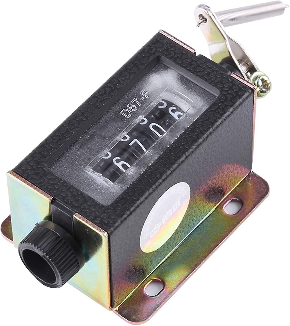 Manueller Tally-Zähler - Digit Num Hand Tally Mechanisches Arithmometer Manueller Hub-Clicker-Zähler (1 Stück, schwarz)