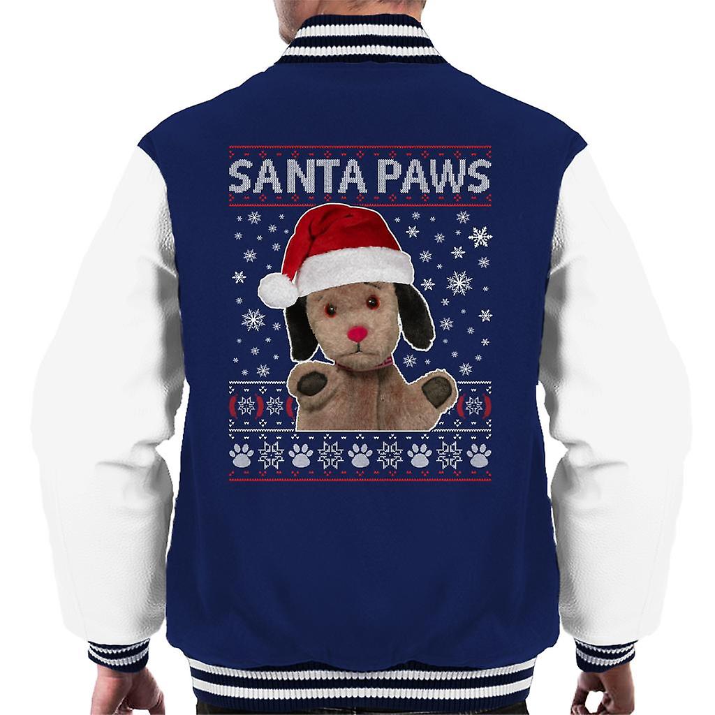 Sooty Christmas Sweep Santa Paws Men's Varsity Jacket