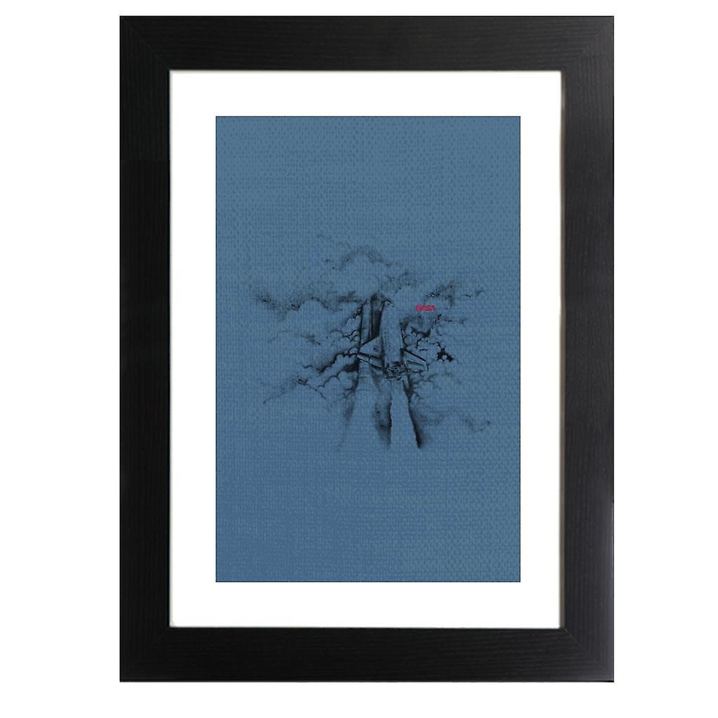 NASA Launch Beyond The Clouds Framed Print