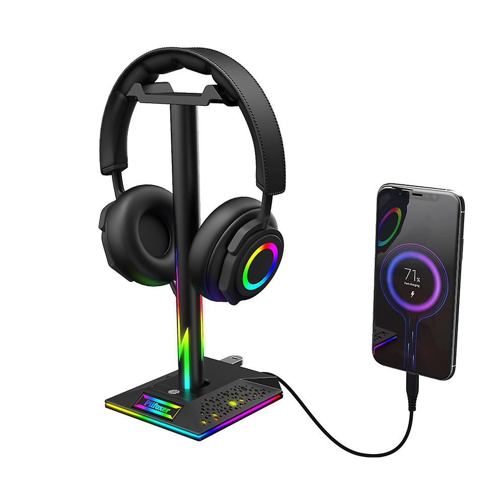 Headphone Stand, RGB Headset Holder with USB Hub Ports Gaming Hea