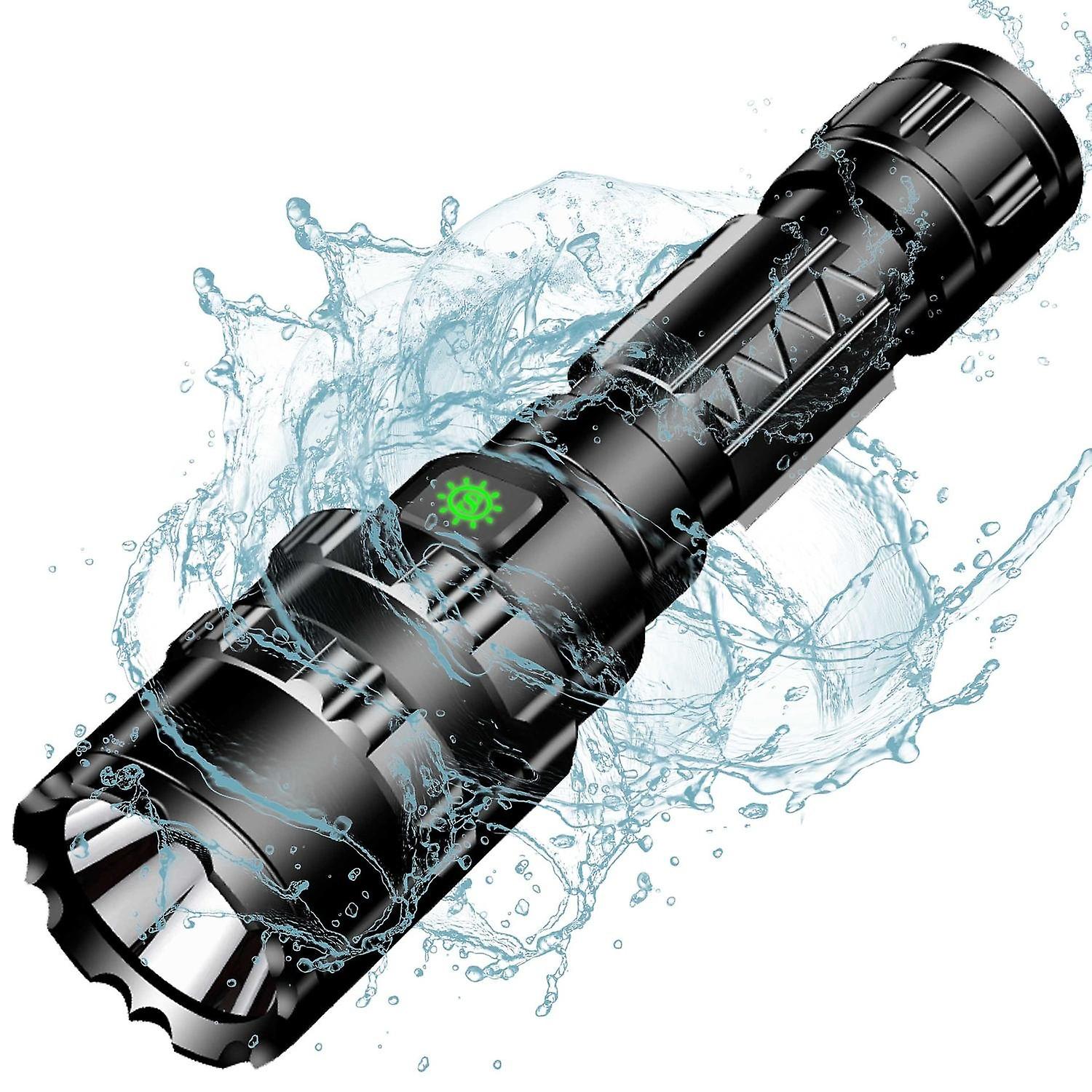 LED Torch,5 Modes L2 Flashlight with USB Charger Super Bright 2400 Lumens Powerful Tactical, Handhel