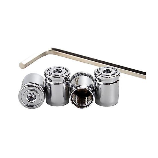 4Pcs Locking Car Tire Valve Stems Caps Anti-Theft Auto Wheel Valve Stem Covers with Rubber Seal Universal Tyre Air Stems Covers