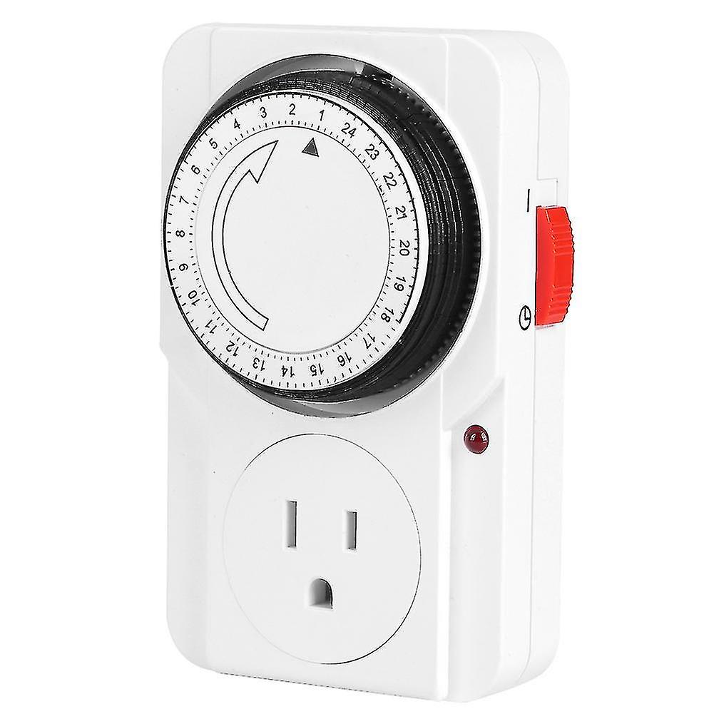 Mechanical Timer Socket 24hour Cycle Timing Controller Socket Us Plug 125v Home Supplies
