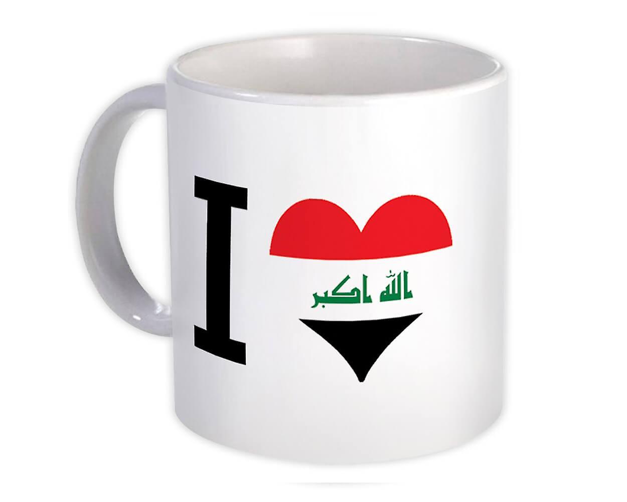 Gift Mug: I Love Iraq Flag