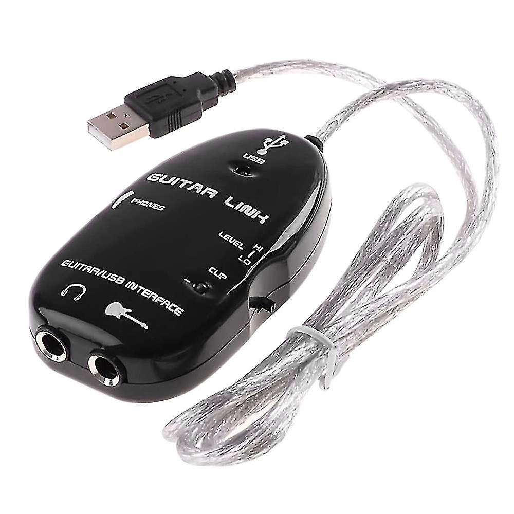 USB الغيتار كابل الغيتار إلى USB واجهة كابل ربط الصوت للكمبيوتر تسجيل محول Guitarra اللاعبين