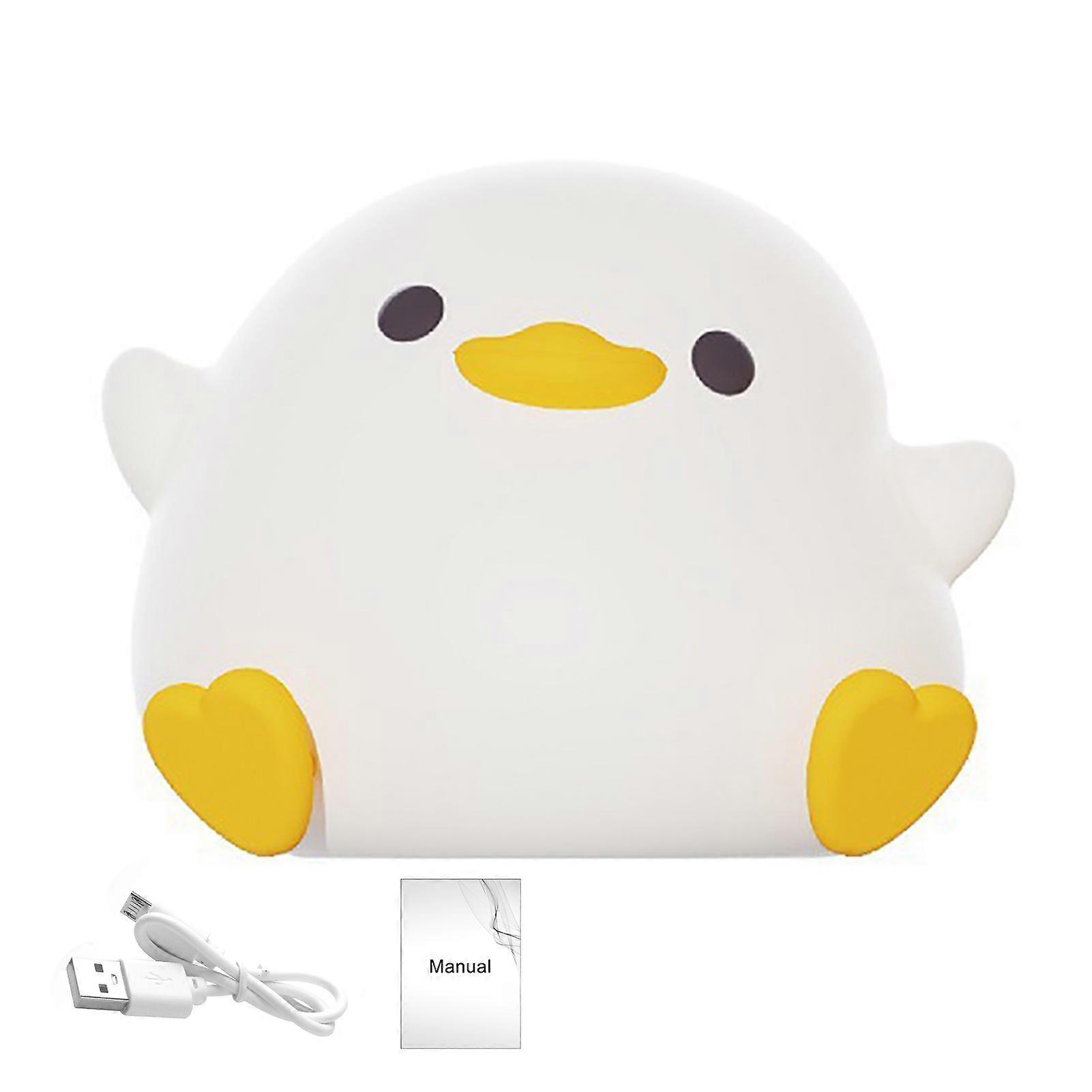 Cartoon Duck Night Lamp with Touch Sensor Flicker-Free Eye Protection Rechargeable Table Lamp Bedside Light