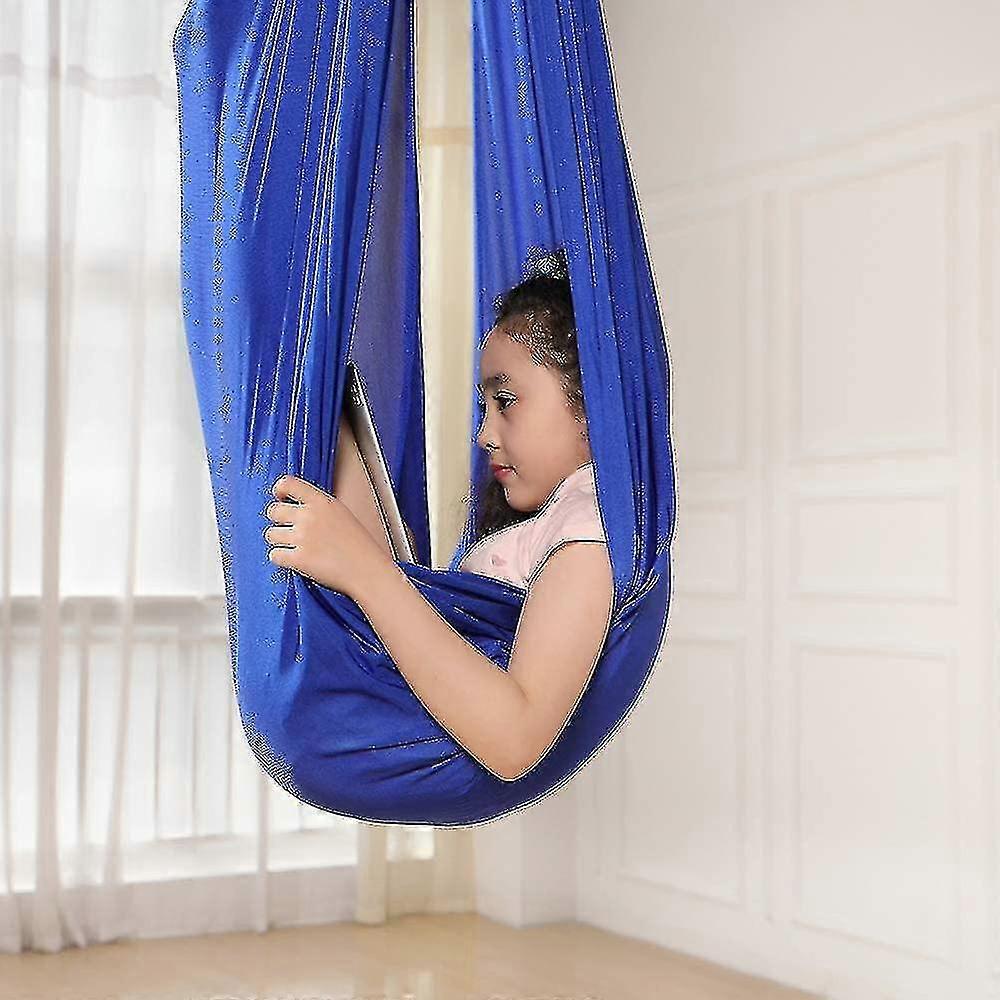 Children's Swinging Hammock, Indoor Swing Elastic Cuddle Hammock Sensory Swing Ideal For Adhd, Asperger's And Sensory Integration As Well As Autism Th