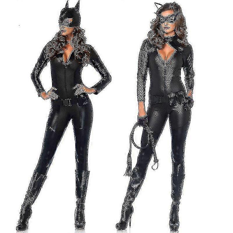 Catwomen Pu Disfraz de cuero