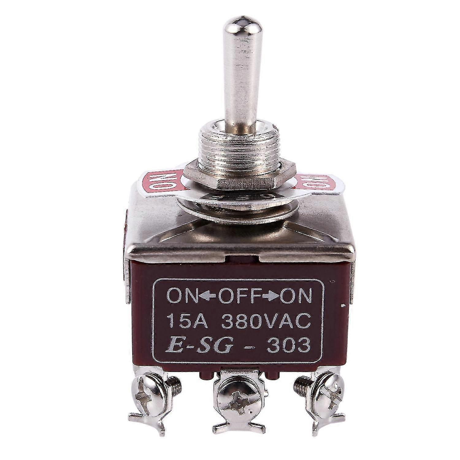 3pdt On/off/on 3 Postion 9 Screw Terminals Toggle Switch Ac 250v 15a