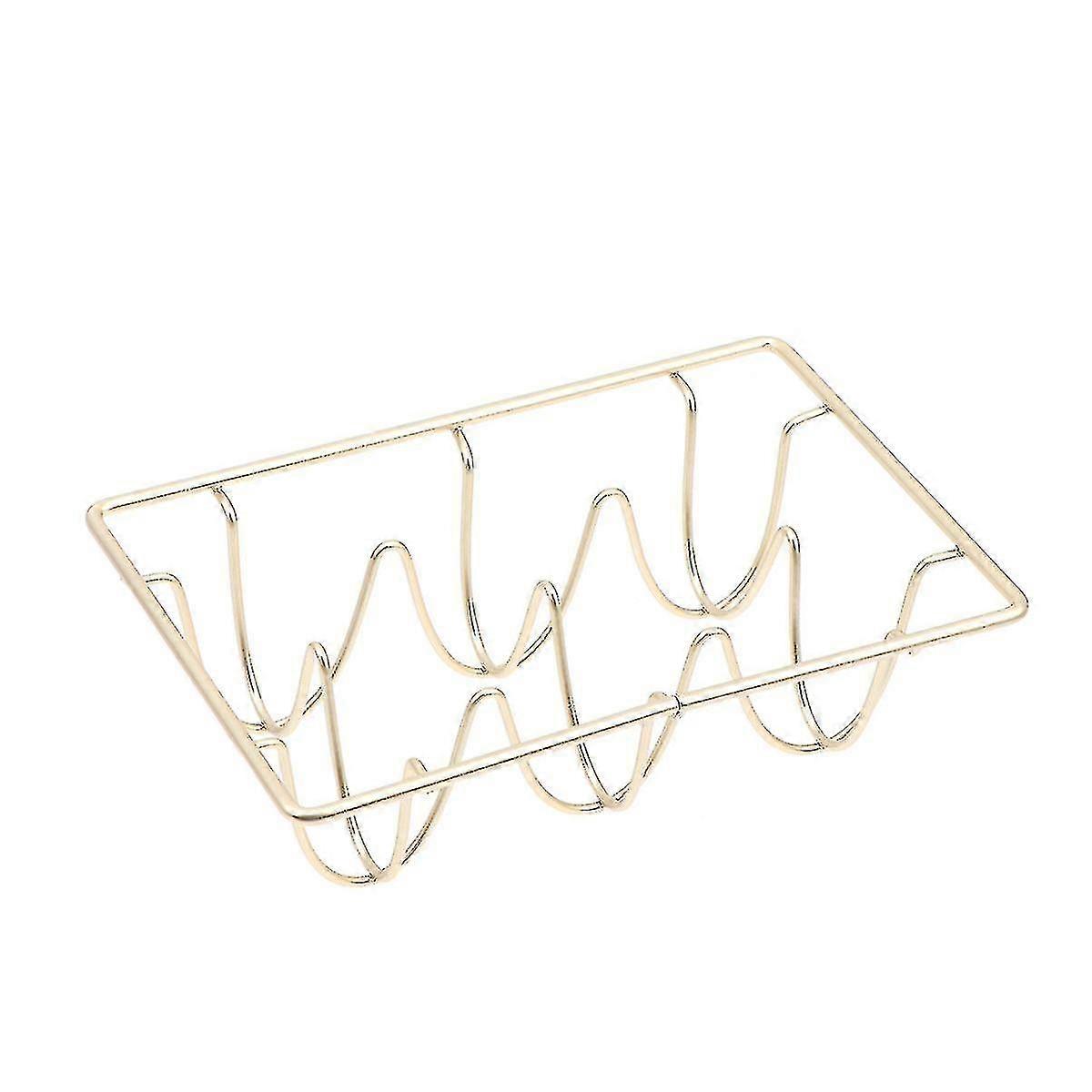Iron Egg Storage Rack Egg Rack Adornment Refrigerator Dining Room Egg Rack Kitchen Egg Rack (golden)