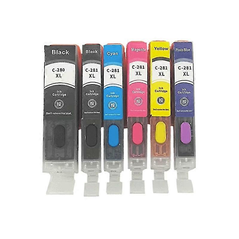 unique 1set PGI 280 CLI 281 XXL refillable ink cartridge permanent chip For canon TS702 TR7520 TR8520 TS6120 TS6220 TS9520 6320 printer