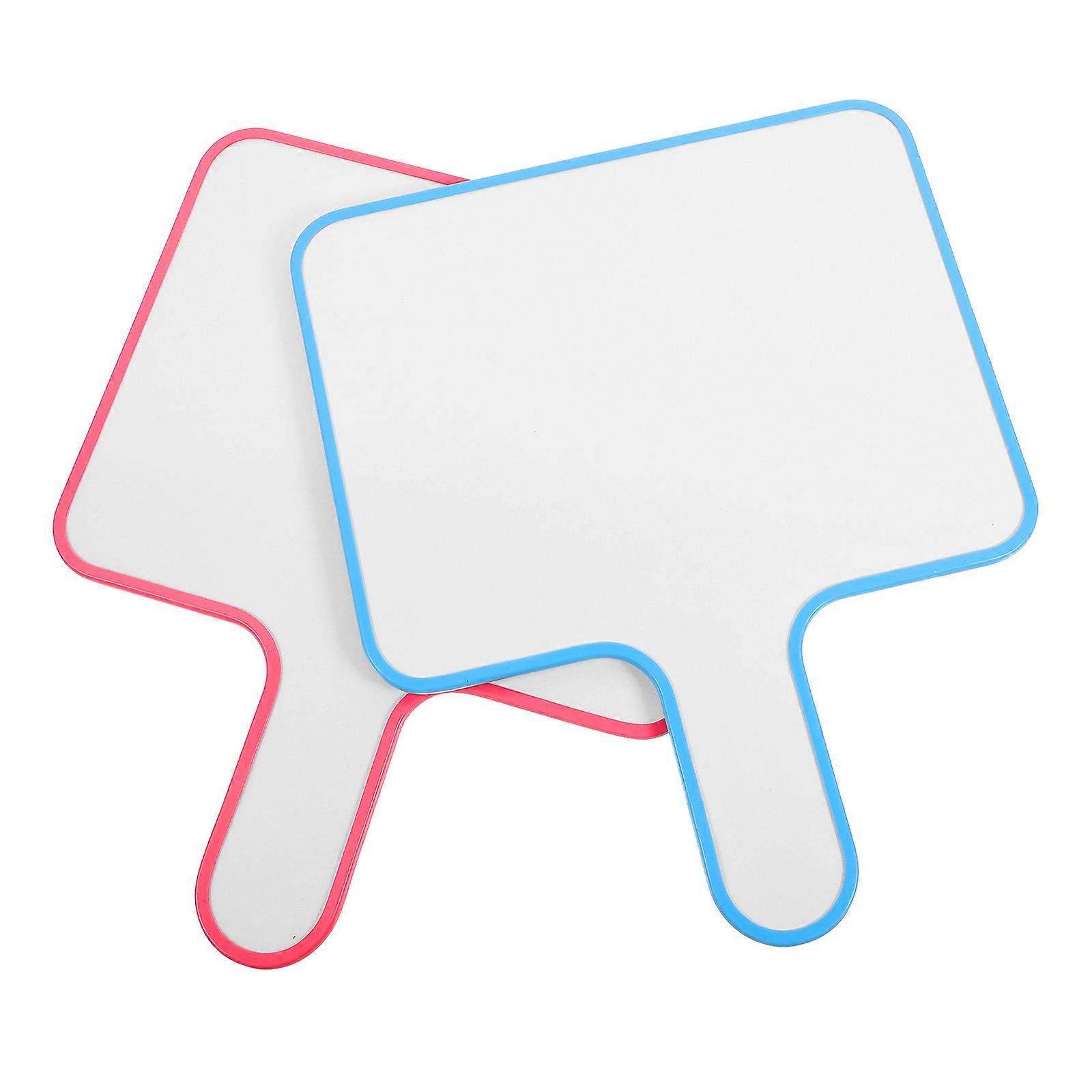 2Pcs White Board Handheld Whiteboard Dry Erase Paddle Dry Erase Paddles Erasable Hand Scoreboards