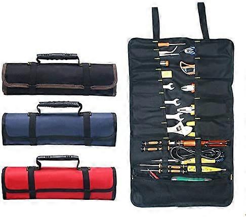Tool Bag 22 Pockets, Tool Pouches, Portable Tool Organizer, Foldable/Rollable 601D Oxford Toolkit Storage Roll (Tool-Free) For Gardener/Electrician/Ca