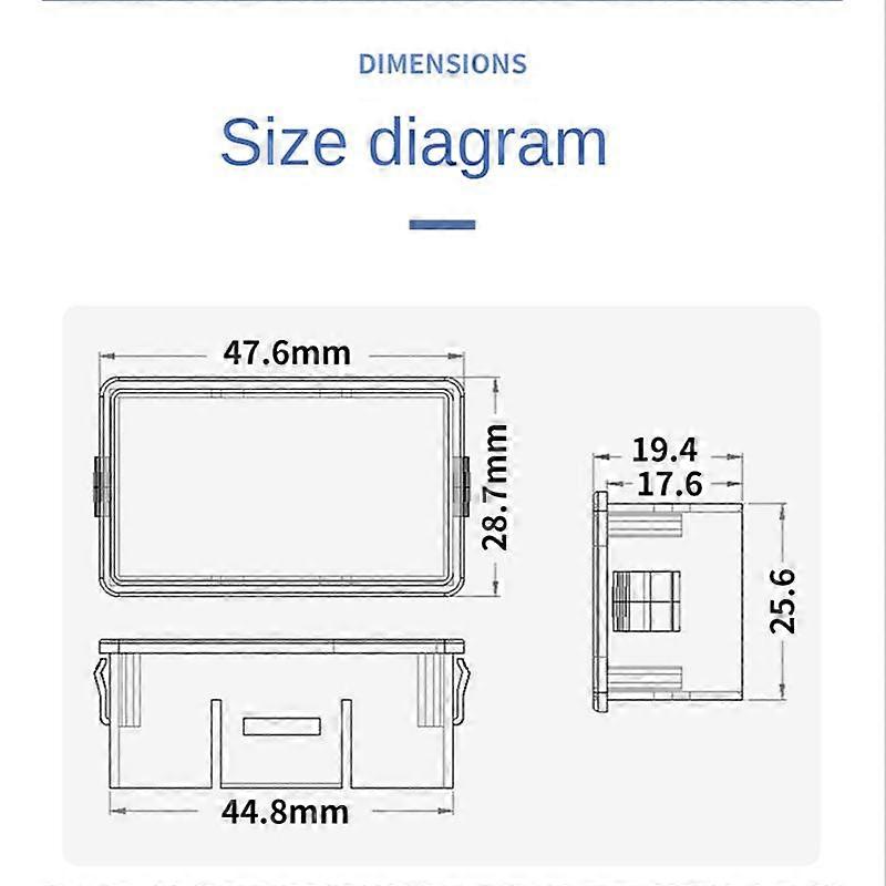 Battery Charge Level Indicator Lithium Battery Capacity Meter Test Display LED Tester Voltmeter, US