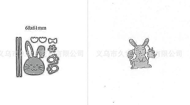 Easter Rabbit Cutting Mold Two-piece Set