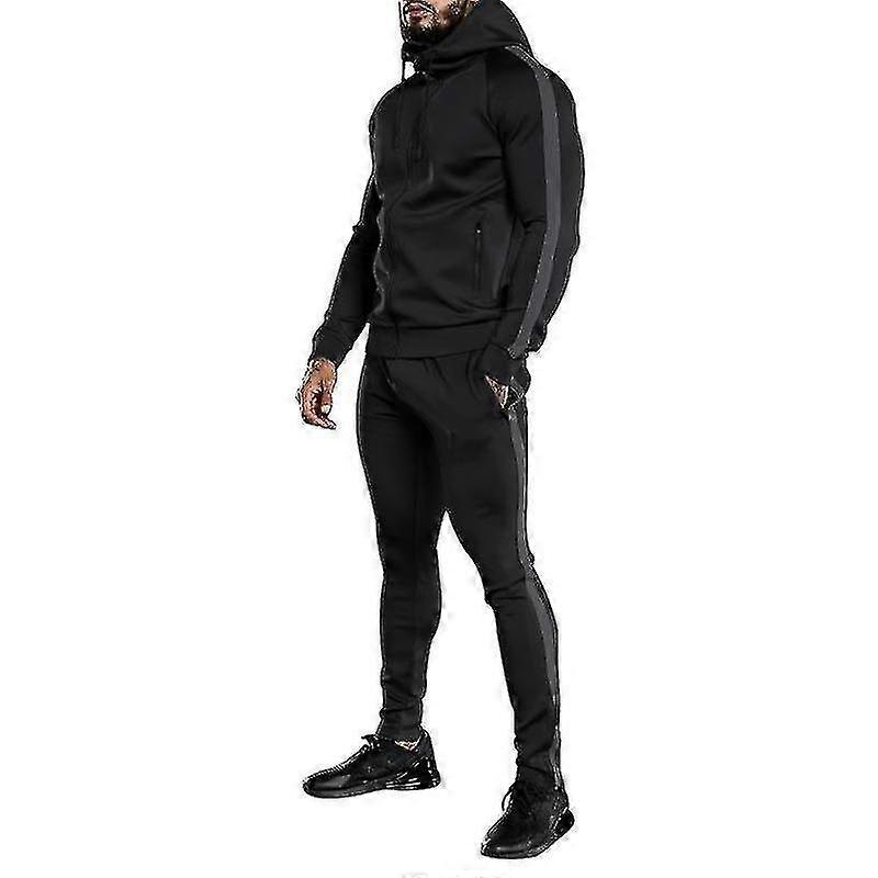 Mens Tracksuit 2 Piece Sweatsuit Sets Casual Hoodie Jogging Athletic Suits