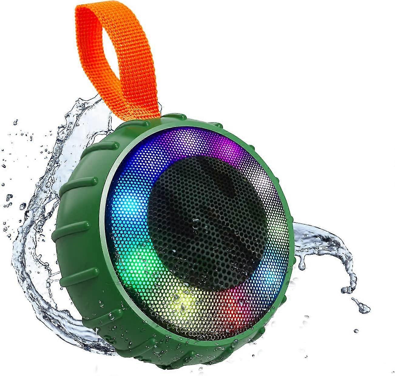 Crday Bluetooth Speaker With Rgb Lights, Ipx6 Waterproof Portable Shower Speaker W\\/hd Sound Gift