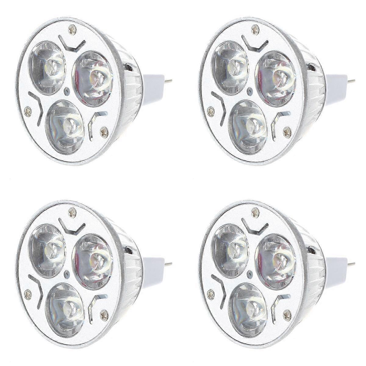 4X MR16 GU5.3 12V Ampoule Blanc Froid 3X1W