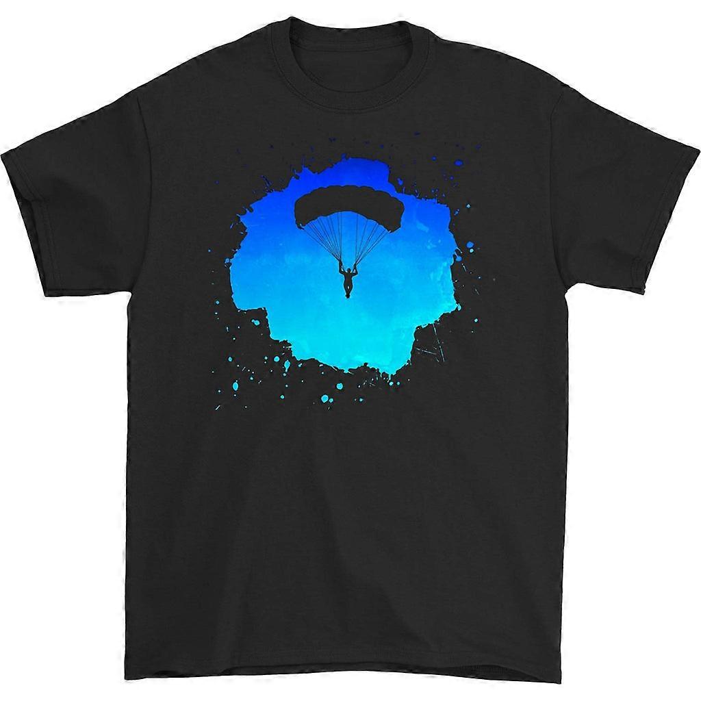 Laskuvarjohyppääjä Siluetti T-paita