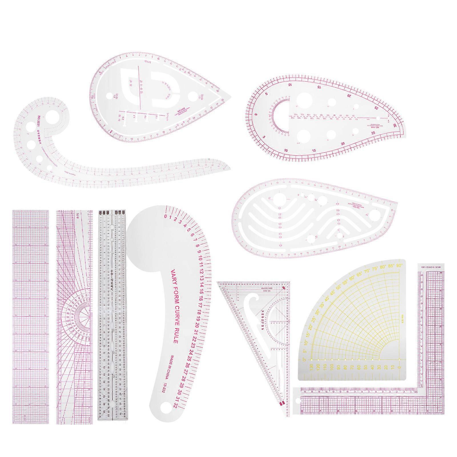 Nählineal-Set Multi? Funktionelles Maß Lineal DIY Nähen Lineal Set für das Nähen Schneiderei