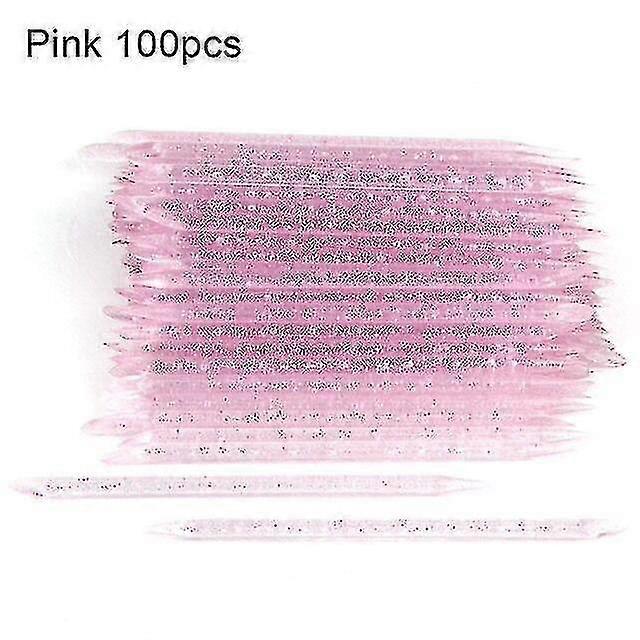 hmwy-100pcs manicure sticks reusable cleaner pedicure pusher double end nails tools|cuticle pushers