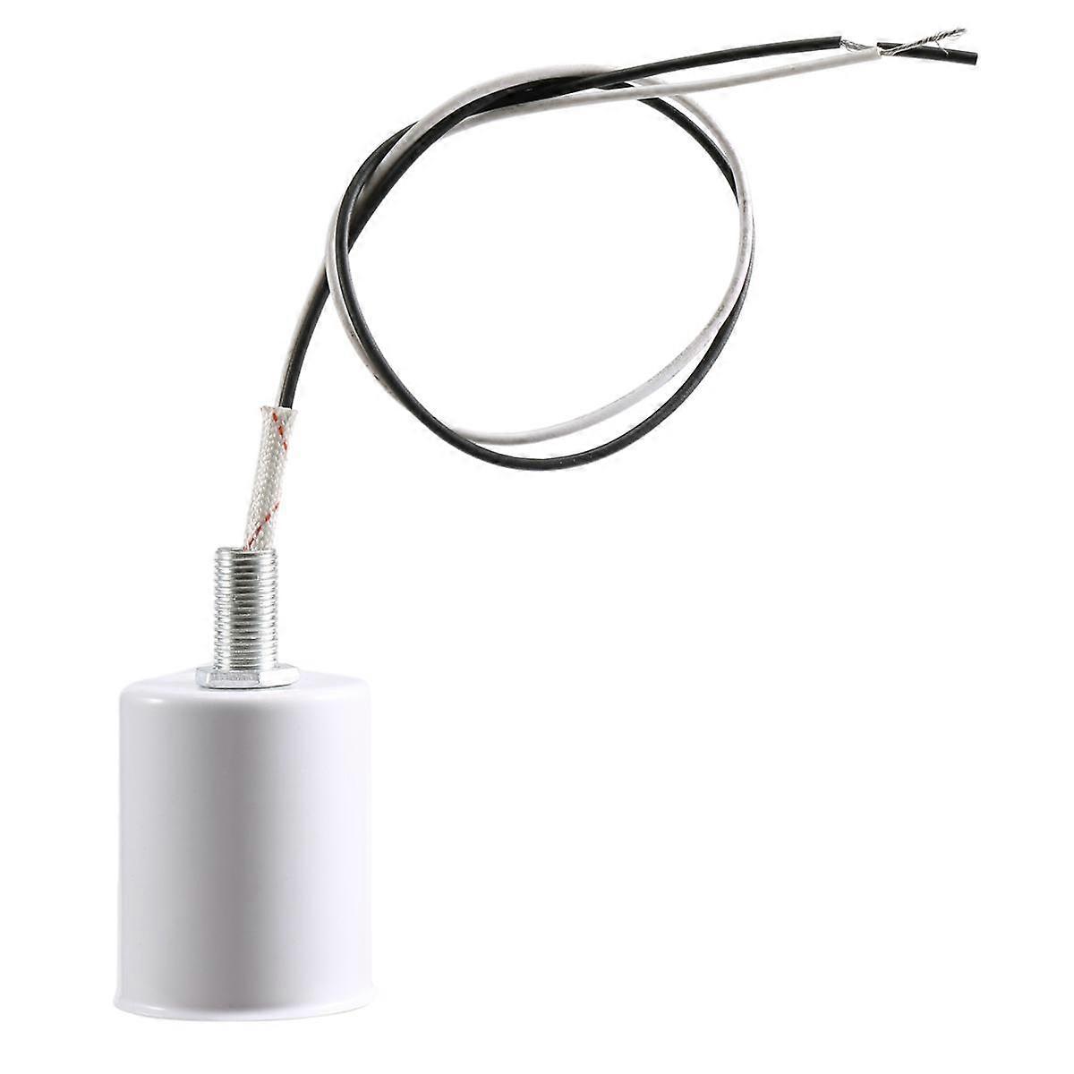 E27 Ceramic Base Socket Adapter metal Lamp Holder With Wire White