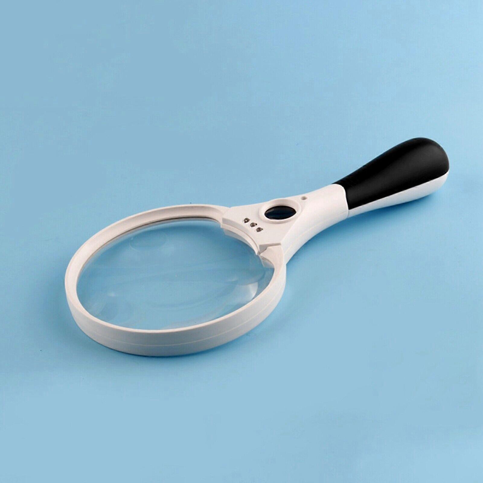 Extra Large Strong Magnifying Glass 3 Bright LED Zoom Lightweight Hand Held  25X | Fruugo NO, image size:1600x1600