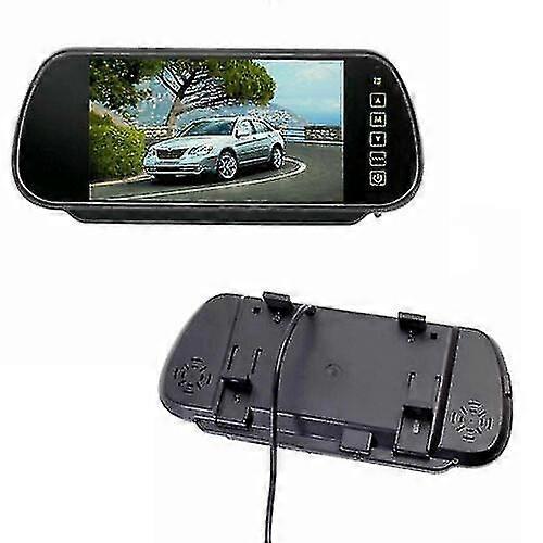 Car Bus Wired Rear View Kit 7" Lcd Mirror Monitor + Ir Reversing Camera Led