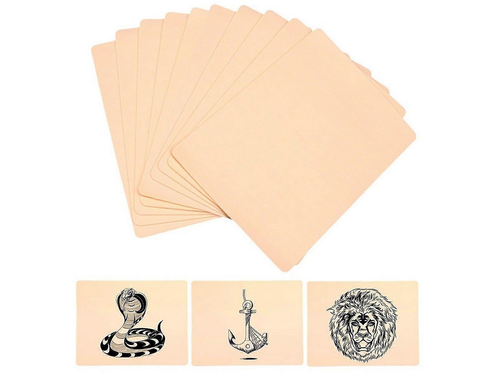 10 Sheets Blank Tattoo Practice Skin Silicone Double Sided Eyebrow Practice Skin