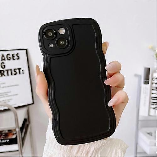 For iPhone 15 Wave Edge Silicone Mobile Phone Case