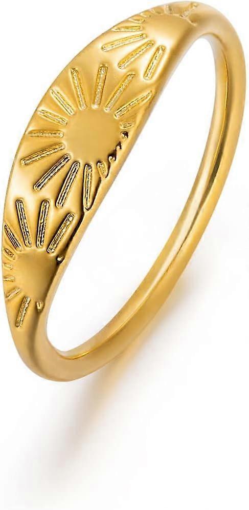 Sunshine Phase Mini Ring You Are My Sunshine Simple Delicate Stacking Ring Details of Sun Statement Thumb Jewelry for Everyone