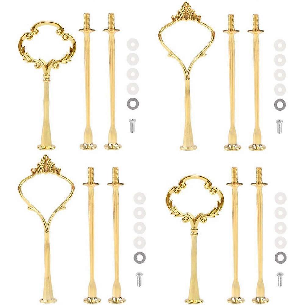 4 3 Tier Cake Plate Stand Handle Hardware, 2 Styles Tiered Fruit Cake Plate Handle Cake Tray Stand
