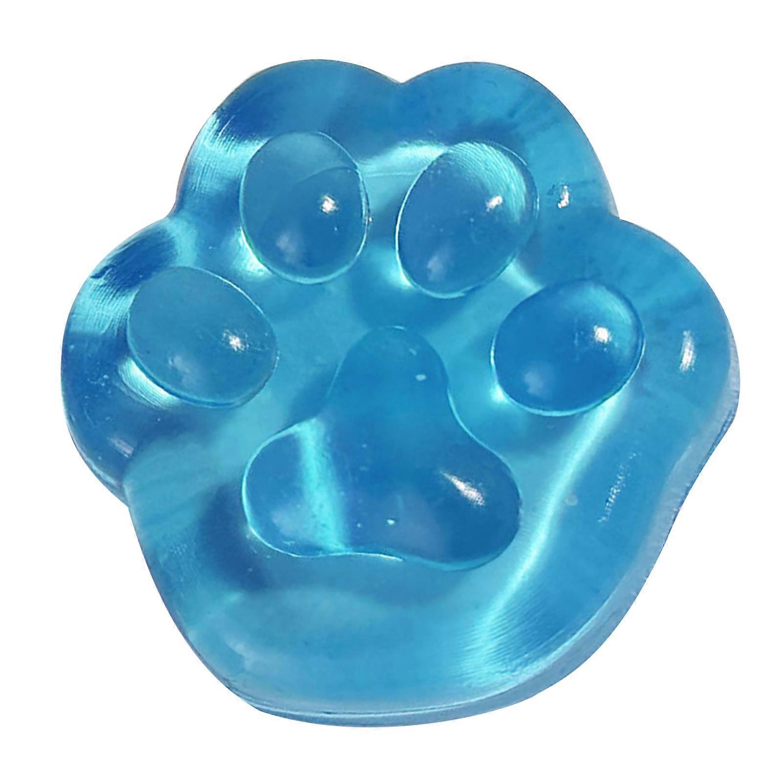 Squeeze Ball Toy Cat Claw Shaped Stress Relive Relaxing Washable TPR Sensory Toy Clear Blue