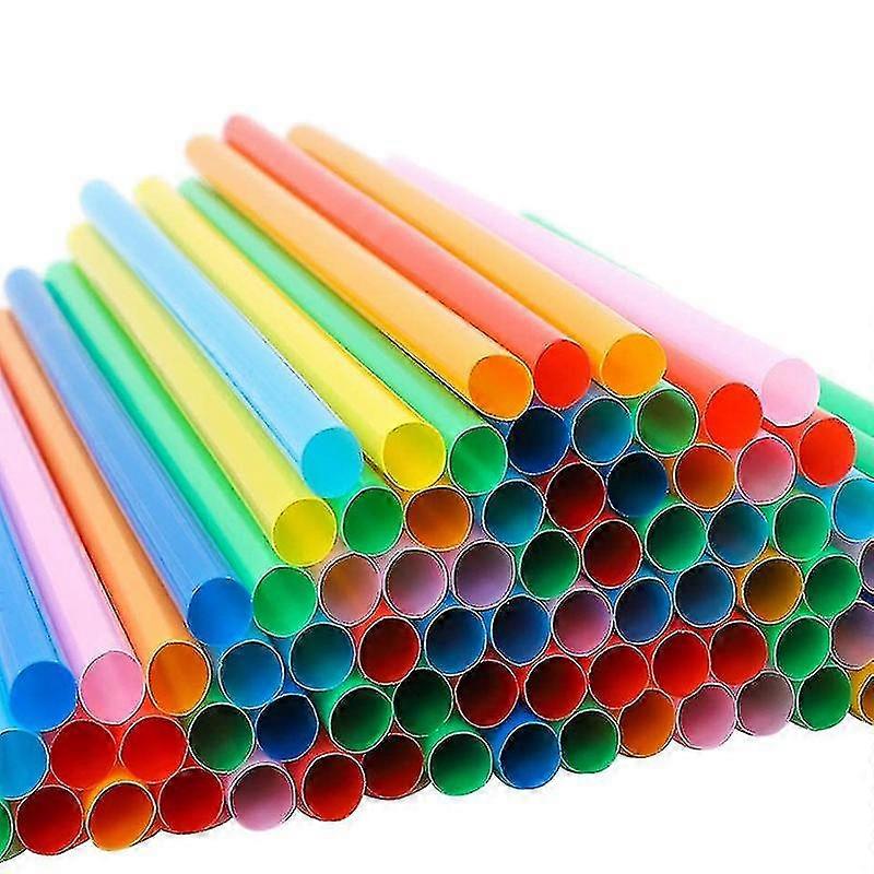 100/500/1000pcs 10.3in Jumbo Straws Smoothie Straws Milkshake Straws Extra Wide Extra Long Assorted Bright C