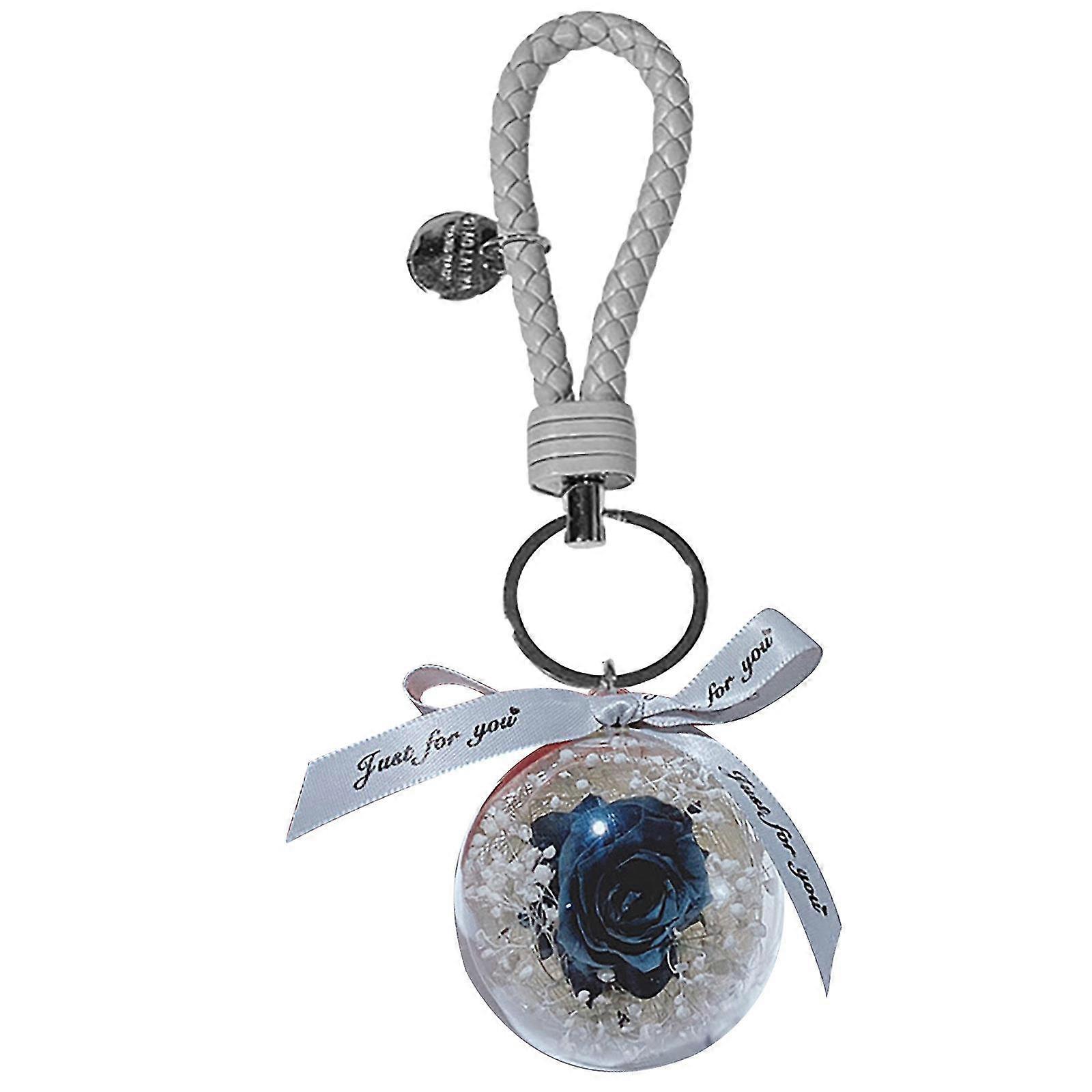 永遠の花ローズキーチェーンカーハングレザーキーチェーンリングキーチェーン