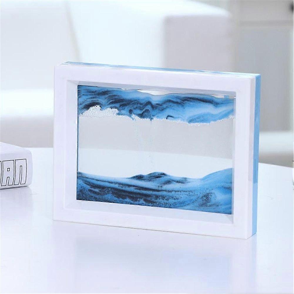 Dynamic 3D Natural Landscape Flowing Sand Picture Art Double Faced Double Color Moving Sand Picture Flowing Grit