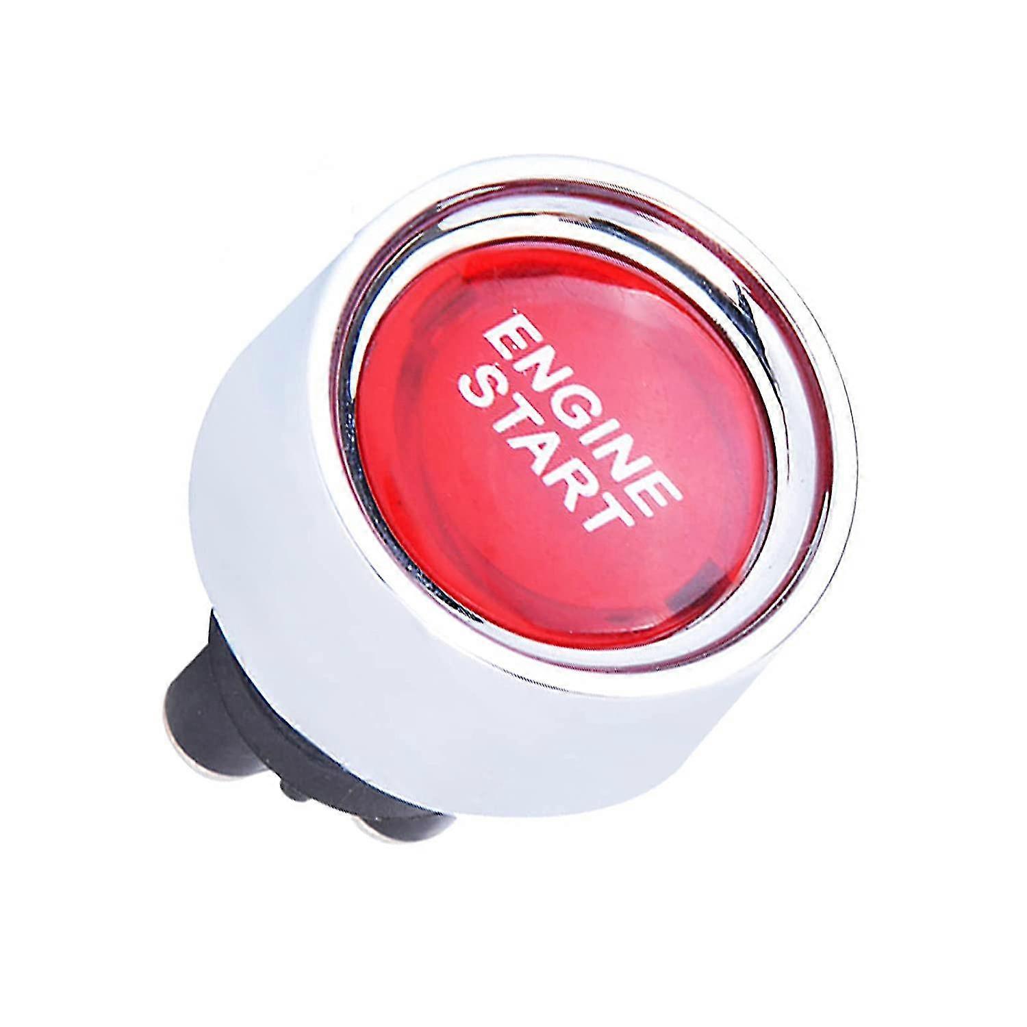 Engine Start Button Dc 12v 50a Multi-function Push Button Switch Ignition Starter For Car (red)
